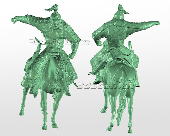 骑兵雕塑三维扫描点云图