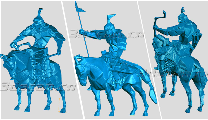 骑兵雕塑三维扫描STL图