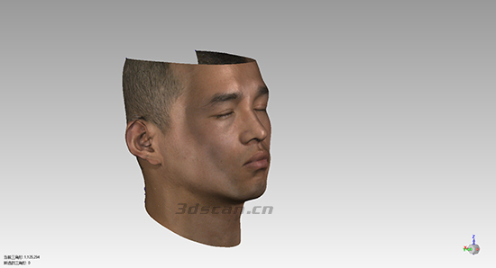 人脸扫描彩色三维数据图