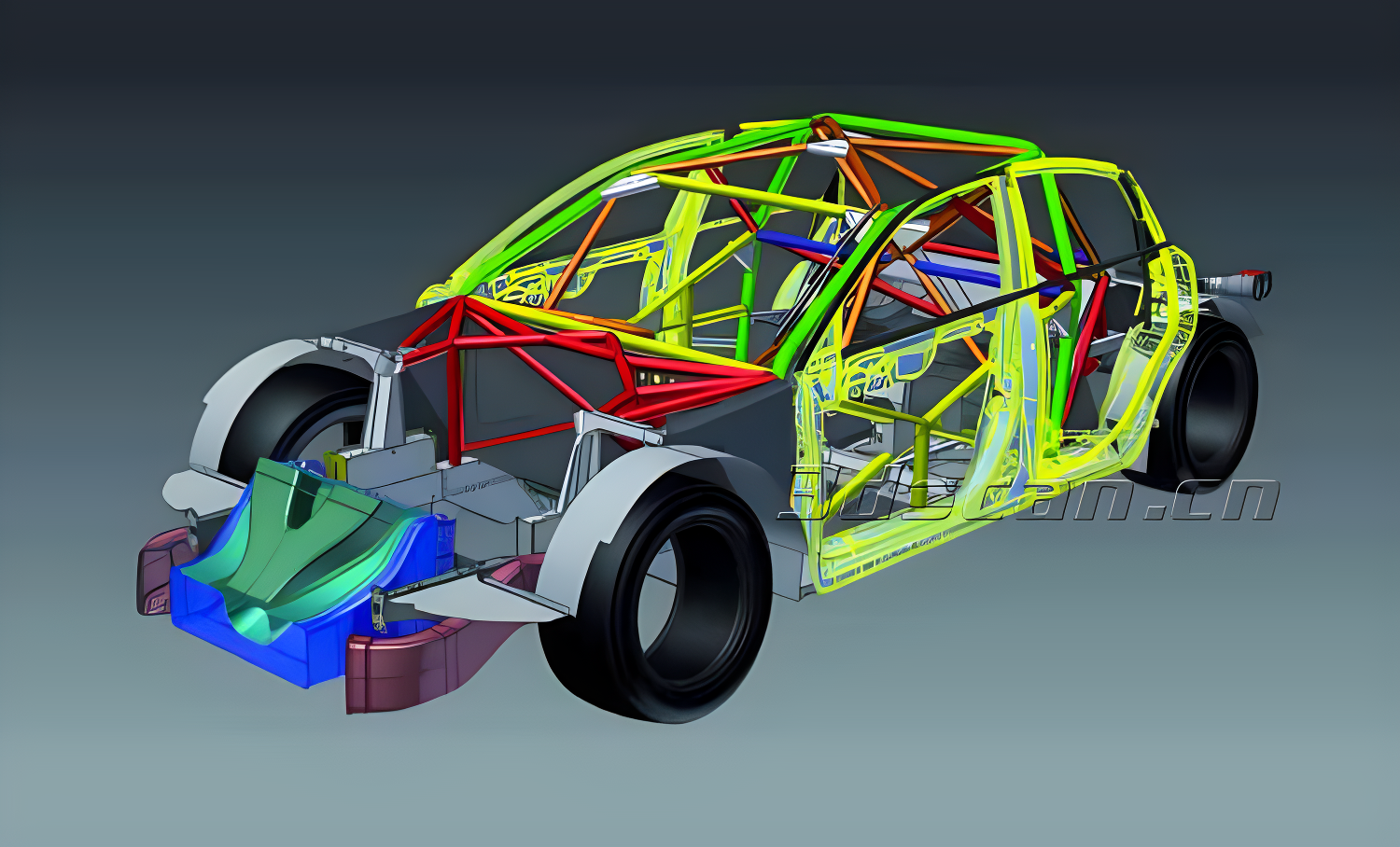 巴哈赛车悬架系统设计(含CAD零件装配图,CATIA三维图,ANSYS,Adams)||机械机电