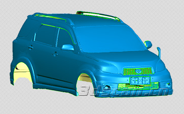 Toyota car body 3D scanning