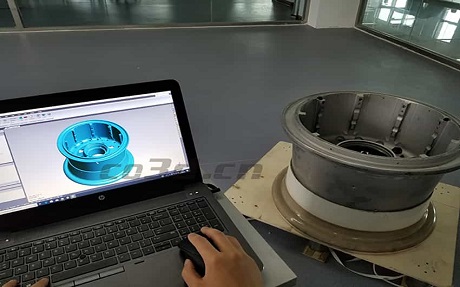 3D scanning case of aircraft tires and hubs