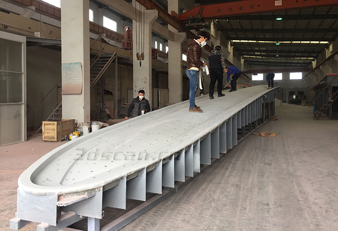 3D Inspection of Extra Large Wind Power Blade Mold