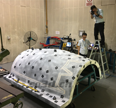 飞机引擎罩模具三维扫描