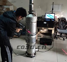 Exhaust gas catalytic converter 3D scanning